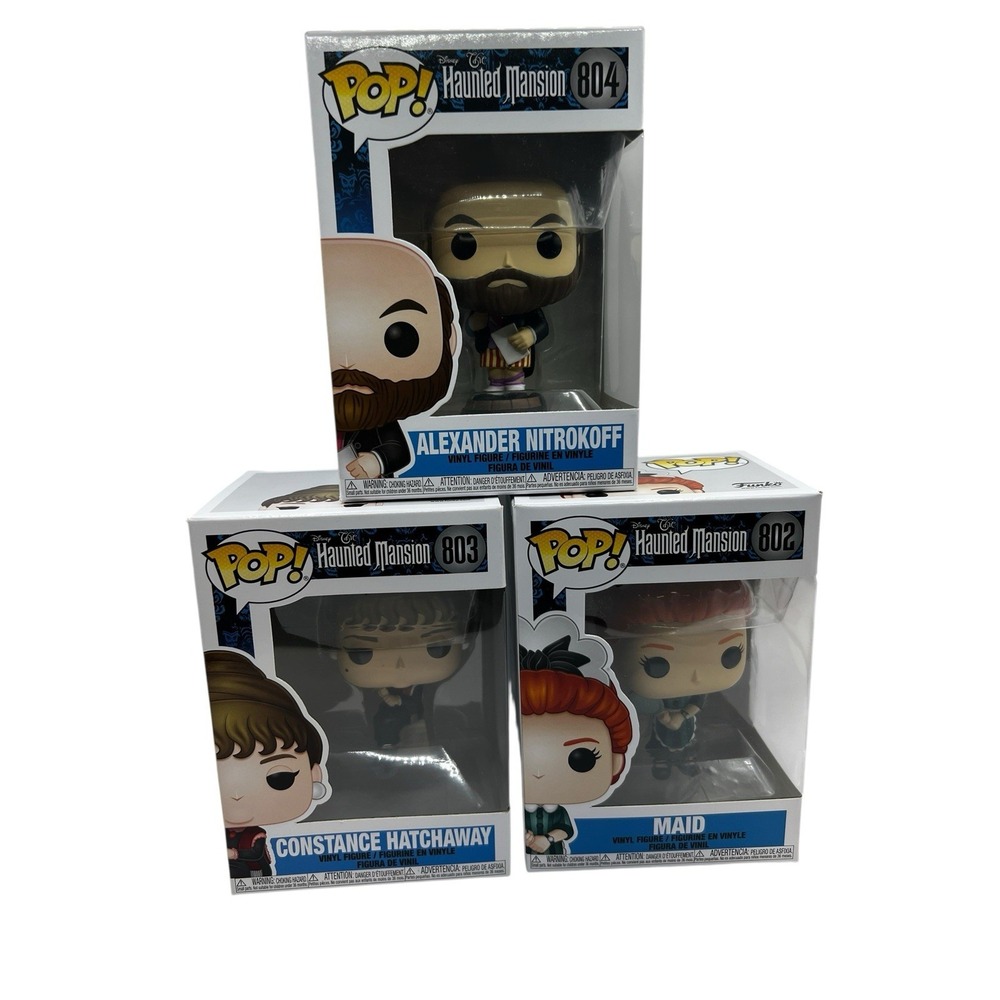 Funko Pop! Haunted Mansion Set | Alexander, Constance, Maid Lot of 3 Disney